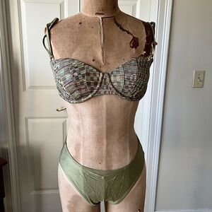 2 Piece Olive Swimsuit